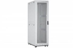 ARMADIO RACK 19 42 UNITA' LINEA SERVER (A)1970 x (L)800 (P)1000MM. COLORE GRIGIO CHIARO CON PORTA TRAFORATA E RUOTE