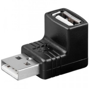 ADATTATORE USB 2.0 ANGOLATO MASCHIO/FEMMINA