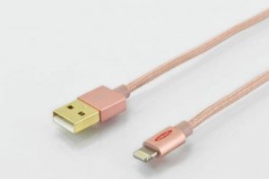 CAVO LIGHTNING 8 POLI PER APPLE IP5/6 - USB MT 1 COLORE ROSA DORATO