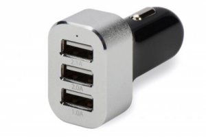 CARICABATTERIA DA AUTO USB 3 PORTE 5,1A TOTALI