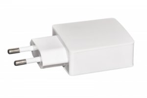 CARICATORE UNIVERSALE DA RETE CON 2 PRESE USB 5 VOLT 2 AMPERE COLORE BIANCO