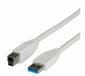 CAVO USB 3.0 CONNETTORI A-B 9 POLI MT. 3 COLORE BIANCO