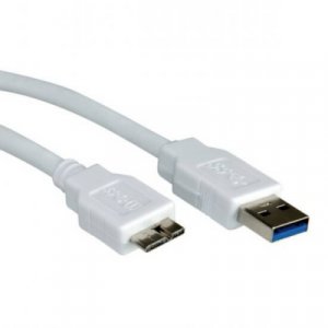 CAVO USB 3.0 CONNETTORI USB A - MICRO USB B MT. 1,8 COLORE BIANCO