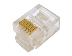 CONNETTORE PLUG TELEFONICO 6 CONDUTTORI 6 POSIZIONI 6P6C RJ12