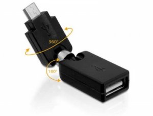 ADATTATORE RUOTABILE USB A FEMMINA - MICRO USB MASCHIO