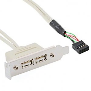 PANNELLO SLOT LOW PROFILE CON 2 PORTE USB 2.0 TIPO A FEMMINA - CONNETTORE INTERNO 10 POLI